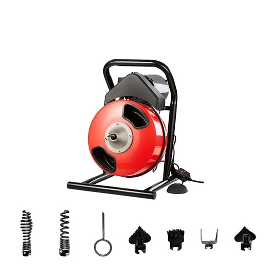 D-1200 Red Drain Cleaning Machine – 400W Motor | 75FT Cable | Free Sample for Wholesale Buyers