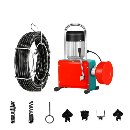 GQ-100B Red Drain Cleaning Machine (Home & Commercial Use) | Durable Electric Pipe Cleaner