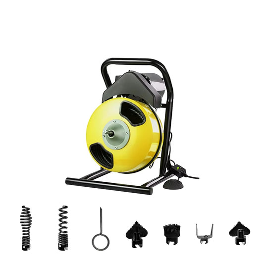 D-1200 Yellow Drain Cleaning Machine – 400W Power | 75FT Cable | Free Sample for Wholesalers