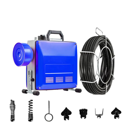 Free Sample for Bulk Buyers – GQ-150 Blue Professional Drain Cleaning Machine | 3000W Peak Power | 40M Reach | Heavy-Duty Pipe Unclogger