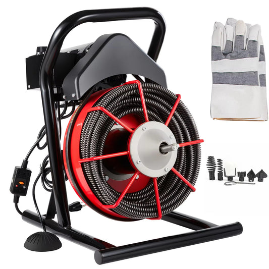 D-1000 Red Drain Cleaning Machine – 75FT Cable | 370W Power | Wholesale Offer: Get 1 Free!